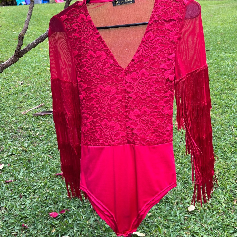 Lil Bees Bohemian Fringe Bodysuit